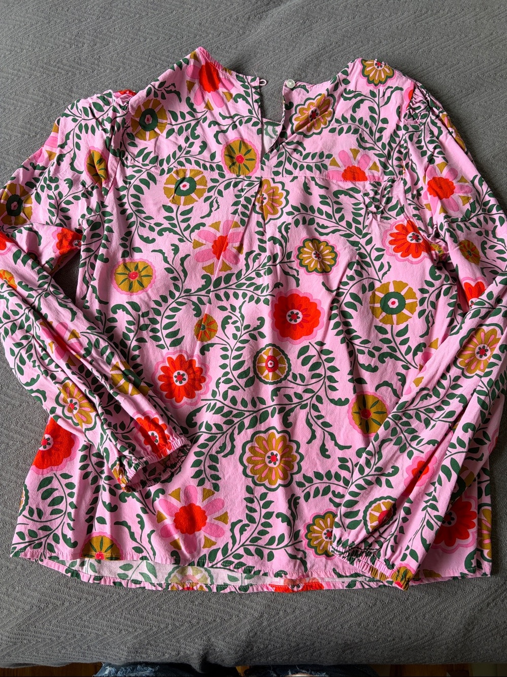 Boden Pink Floral with long sleeves - Picture 3 of 4
